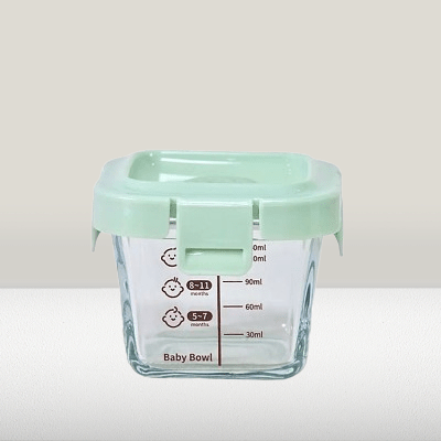 Boite hermétique en verre - GlassFoodStorageBox™ - Vert - Calin d'Enfant