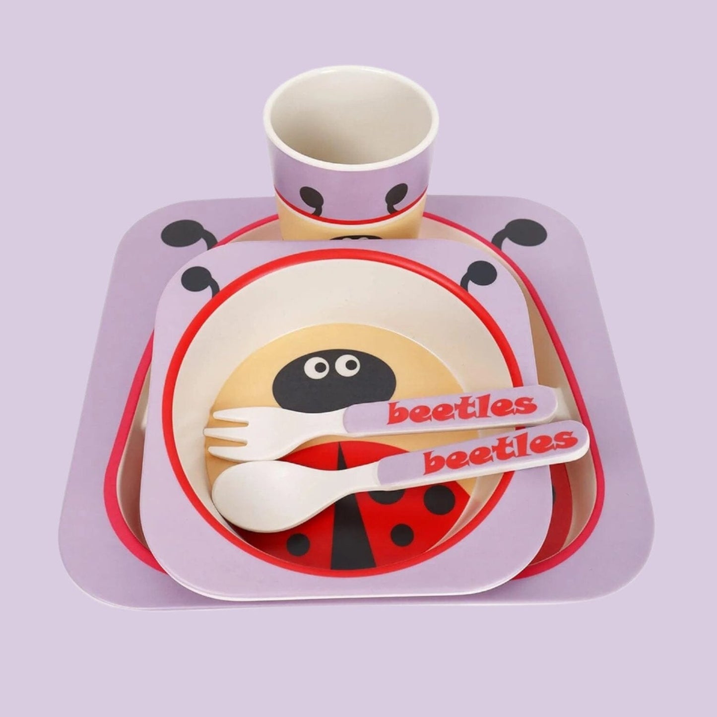 VAISSELLE BEBE - BambooKid™ - Coccinelle - Calin d'Enfant