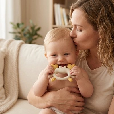 Anneau de dentition | Apaisant Ergonomique - Calin d'Enfant