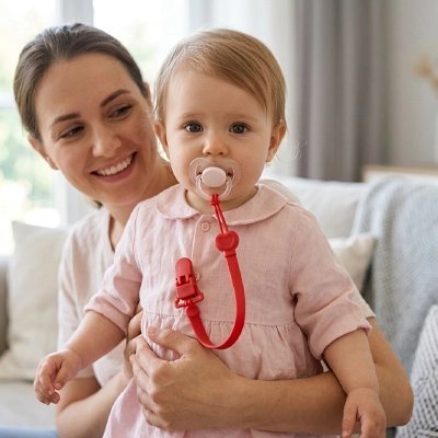 Attache tetine | attache tetine silicone | Premium Sécurisée - Calin d'Enfant