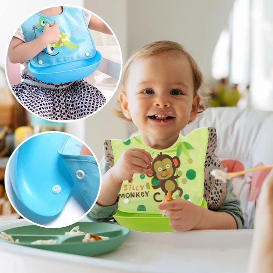 Bavoir bébé | Ultra-absorbant |silicone - Calin d'Enfant