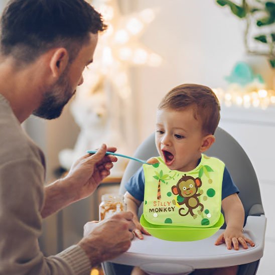 Bavoir bébé | Ultra-absorbant |silicone - Calin d'Enfant