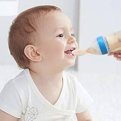 Biberon cuillère - NewBabyFeedingBottle™ - Bleu - Calin d'Enfant