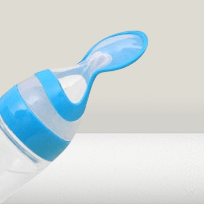 Biberon cuillère - NewBabyFeedingBottle™ - Bleu - Calin d'Enfant