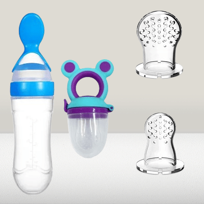 Biberon cuillère - NewBabyFeedingBottle™ - Bleu - Calin d'Enfant