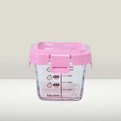 Boite hermétique en verre - GlassFoodStorageBox™ - Rose - Calin d'Enfant