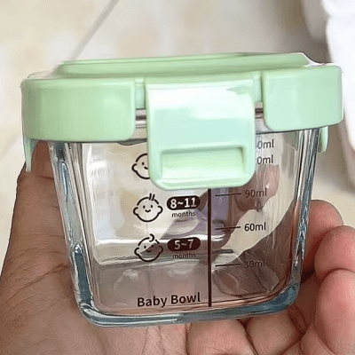 Boite hermétique en verre - GlassFoodStorageBox™ - Vert - Calin d'Enfant