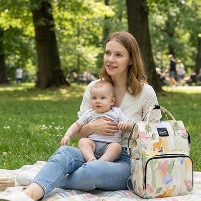 Sac a dos a langer bebe | Multipoches - Calin d'Enfant