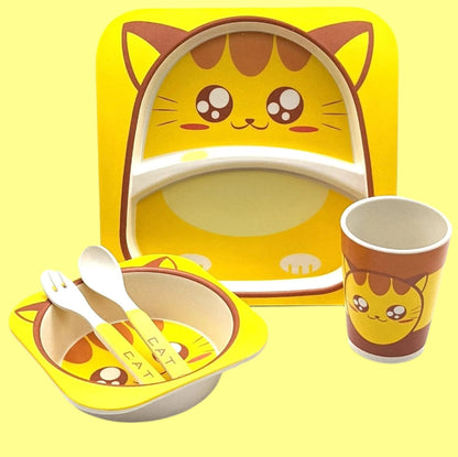 VAISSELLE BEBE - BambooKid™ - Chat - Calin d'Enfant