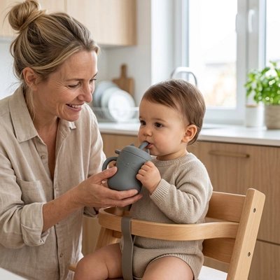 Verre pour bebe | Antifuite Incassable - Calin d'Enfant